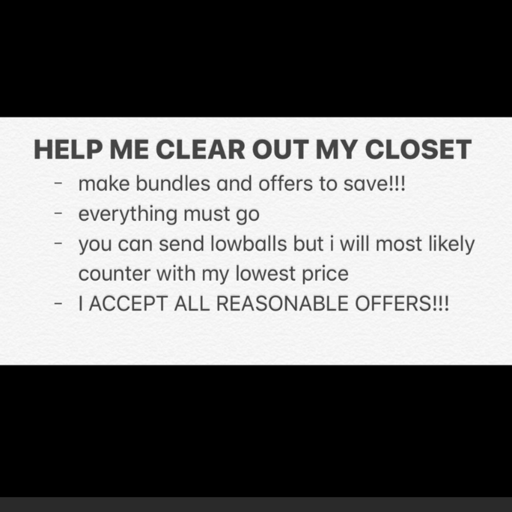 I accept ALL reasonable offers!